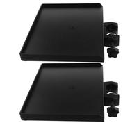 Beavorty 2 Piezas Bandeja Pequeña Abrazadera Flexible para Micrófono de Plástico Negro, Soporte para Tarjeta de Sonido Compatible Tubo de 25mm en Estudios de Transmisión