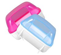 Beavorty 2 Piezas baño de Arena Chinchilla baño de Ratas bañera hámster casa de baños de Arena Chinchilla baño de Arena para Hamster a Prueba de Polvo Tina Suite Accesorios