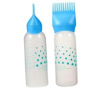Beavorty 2 Piezas botella aplicadora de peine botella de peine de pelo botella de tinte para el cabello botella reutilizable botella de plástico botella aplicadora de tinte para el cabello