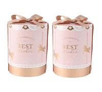 Beavorty 2 Piezas Caja De Caja De Dulces Contenedor De Joyería De Papel Caja De De Vacaciones Contenedores De Merienda Para Bebés Cajas De De Dulces Rosa