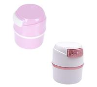 Beavorty 2 Piezas Caja De Pegamento Para Pestañas Soporte Adhesivo Hermético Pegamento Impermeable Para Pestañas Tanque Tarro De Pegamento Gel Material De Protección Del Medio Abs
