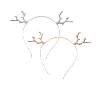 Beavorty 2 Piezas Diadema de Asta Diadema de Fiesta Creativa para Metal y Decoración de Navidad Cabello para Fiestas de Navidad