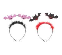 Beavorty 2 piezas Diademas Halloween para Adultos Accesorios para Fiesta con Diseño de Headdress Decorativo para Cosplay y Celebraciones Negro y