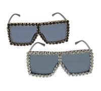 Beavorty 2 Piezas Gafas de sol Gafas de sol gafas ligeras mujer gafas de sol para mujer azul gafas de sol de la novedad gafas de sol cuadradas para fiesta ordenador personal