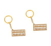 Beavorty 2 Piezas Keychains para mujeres llavero colgando adornos de ábaco colgantes de ábaco adornos colgantes de llaves Abaco de estilo chino latón