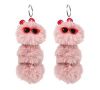 Beavorty 2 Piezas Llavero de Oruga de Peluche, Aleación | Diseño de Oruga Encanto, Ligero para Llevar, Adorno Fino, Uso Diario y Organización de Llaves