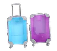 Beavorty 2 Piezas Maleta con Ruedas para Pestañas Postizas Decoración Mini Maleta Soporte De Pestañas Estuche De Viaje para Pestañas Soporte para Bandeja De Pestañas Abdominales