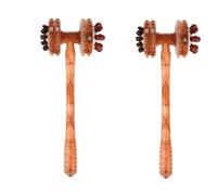Beavorty 2 Piezas Martillo De Masaje Herramienta De Masaje Corporal Masajeador De Martillo De Mano Martillo Masajeador Práctico Masajeador Equipo De Masaje Páginas Brown