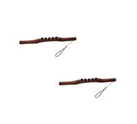 Beavorty 2 Piezas palo de rodar raspando palo masajeador de puntos de acupuntura masajeadores de manos masajeador gua sha rodillo masaje barra de raspado barra de masaje corporal Haya Brown