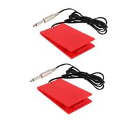 Beavorty 2 Piezas Pedal De Pie De Las Máquinas De Con Enchufe El Interruptor Del Tacto Del Pedal Del Pie Sin Deslizamiento Para La Fuente De Alimentación Del Equipo Del