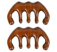 Beavorty 2 Piezas Peine De Sándalo Verde Batidor Masajeador Rascador De Cabeza Cuero Cabelludo Cepillo De Pelo Mascota Cuello Peines Masajeadores Fregar Facial Pincel Cerda Rociar Limpiador