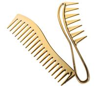 Beavorty 2 Piezas Peines De Dientes Anchos Galvanizados Peine Para Hombre Para Hombres Para Peinar Cabello Rizado y Húmedo Para Barbería