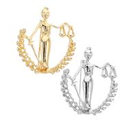 Beavorty 2 Piezas Pin De Solapa De Ley Broche De Solapa De Metal Accesorios De Traje De Hombre Colgante De Escala De Justicia Collar Broches De Escamas De Libra Alfiler De Ley