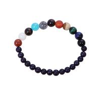 Beavorty 2 Piezas Pulsera De Piedra Natural Pulsera Del Cosmos Dijes Ocho Planetas Para Obsequio Unidades