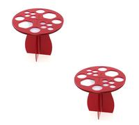 Beavorty 2 Piezas tendedero para Perchas Clothes Drying Rack Organizador brochas Soporte para árboles Organizador secador de brochas de Maquillaje cepillar brocha de Maquillaje Torre Rojo