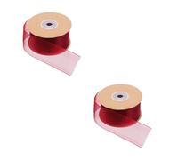 Beavorty 2 Rollos Cinta de Organza Transparente de Metros Rollo Cinta de Chiffon para Manualidades Decoración de Bodas Arreglos y Guirnaldas Elegante para Fiestas y
