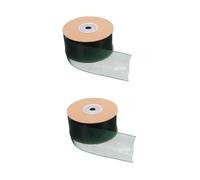 Beavorty 2 Rollos Cinta de Organza Transparente Rollo de Verde Oscuro para Manualidades Envoltorios y Decoración de Eventos para Diy y Embalaje Creativo
