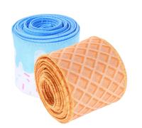 Beavorty 2 Rollos de Cintas Decorativas de Poliéster con Borde Creativo para Manualidades y Decoración de Fiestas, Diseño Dulce y Versátil para Hacer Moños