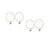 Beavorty 2 Series Tobilleras Bohemias Perlas Coloridas Y Diseño Para Mujeres Joyería De Tobillo Moderna Y Elegante 2 Piezas*2