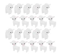 Beavorty 20 Figuras de Cordero en Miniatura de Resina para Decoración de Micropaisajes, Juego DIY de 20 Piezas 10 Ovejas de Pie y 10 Ovejas Mirando hacia Atrás, Adornos para
