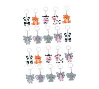 Beavorty 20 Piezas llavero de animales colgantes fiesta delicado llavero animal llavero multifunción colgante de bolsa portátil precioso bolso colgante accesorio clave de polivinilo