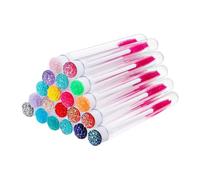 Beavorty 20 Tubos de Cepillos para Pestañas Portátiles y Ligeros de Plástico con Varita Sintética para Viaje y Uso Profesional Color Aleatorio