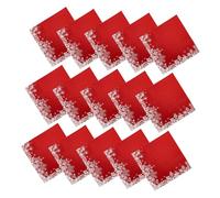Beavorty 20hojas Servilletas Navideñas de Papel Redondas Diseño de Copos de Decoración de Mesa para Fiestas Navideñas Unidades Color Rojo Estándar para Celebraciones al Aire