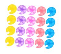 Beavorty 20piezas Paleta De Decoración De Uñas Metálica Paleta Para Esmaltes Gel Herramienta De Manicura Portátil y Reutilizable Para Técnicos De Uñas y Aficionados Al Bricolaje