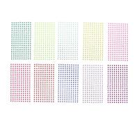 Beavorty 20piezas Pegatinas De Gemas Acrílicos Redondos De Joyas Autoadhesivas Brillantes Para Rostro Cabello y Uñas Decoración Diy De Gemas