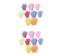 Beavorty 28piezas Guantes De Baño Exfoliantes De Manopla De De Cinco Dedos Para Masaje Corporal y Exfoliación Para Mujeres Hombres y Estudiantes Mezcla De Rosado