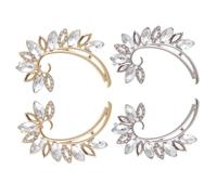 Beavorty 2pares Pendientes De Borlas Para Mujer Joyería Creativa Sin Perforación Pendientes De Presión De Moda Hueso Oreja