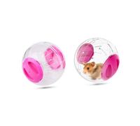 Beavorty 2piezas Bola De Ejercicio para Hámsteres y Pequeñas Transparente y Juguete Interactivo para Actividad y Diversión Casa Color Rosa