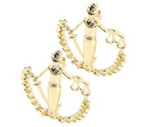 Beavorty 2piezas Broche Diosa Conjunto de Accesorios Griegos Broches Dorados para Vestido de Abogado Pin de Solapa Balanza de Justicia