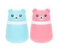 Beavorty 2piezas Cajas Vacías De Polvos Sueltos Cuerpo Estuche De Almacenamiento Para Borlas De Talco Para Bebés Color Rosa y Azul Material Resistente Para Viajar Con Seguridad Derrames