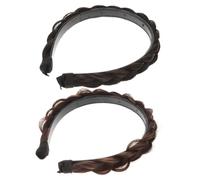 Beavorty 2piezas Diadema de Peluca Postizo para Mujer Diademas Delicadas Aros Vintage para Tocado de Festival Coleteros para Niña