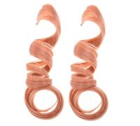 Beavorty 2piezas Extensiones De Cabello Clip Color Ahumado Peluca Larga Para Mujer Extensiones De Cabello Teñido Postizos Sintéticos Lisos