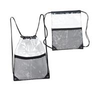 Beavorty 2piezas Mochila Transparente Para Eventos Mochila Deportiva Bolsa De Viaje Organizador De Viaje Bolsa De Natación Malla Gimnasio Mujeres Almacenamiento Cordón