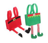 Beavorty 2piezas Obsequio Navideñas Para Duendes Traje De Papá Noel Para Dulces Galletas Bocadillos Para Fiestas Navideñas De Invierno