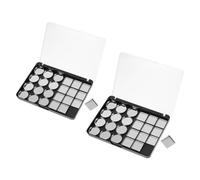 Beavorty 2piezas Paleta De Sombras De Ojos Bandeja Paletas Magnéticas Maquillaje Organizador Sombras