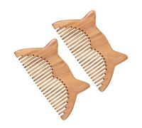 Beavorty 2piezas Peine Antiestático De Madera De Dientes Anchos Unidades Para Mujeres y Hombres Para Peinar El Cabello Sin Frizz