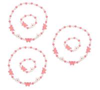 Beavorty 3 Juegos juego de pulseras para chicas joyería de kit de pulsera y collar de cuentas collares para niñas joyería de las niñas joyería infantil para niñas perla