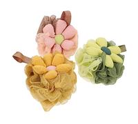 Beavorty 3 Piezas Bola De Baño De Flores Depurador De Bañera Accesorios De Baño Para Mujer Accesorios De Ducha De Esponja Lufa Educación Física Persistir Niño Pequeño Esponja Vegetal