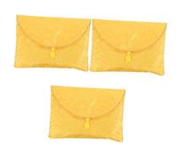 Beavorty 3 Piezas Bolsa De Archivo De Estilo Chino Bolsa Con Bordado De Templo Bolsa De Tela Bordada Recortes De Silueta De Hada Bolsa De Tela Estilo Chino Bolsa De Joyería Yellow Algodón