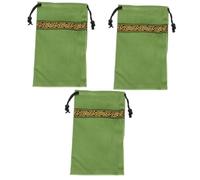 Beavorty 3 Piezas Bolsa De Cartas Del Tarot Carta Del Tarot Mochila De Cuerdas Bolsas De Con Cordón Hamsa Monedero Bolso De Tarjeta De Tarot Con Cordón Paño De Tarot Terciopelo Green