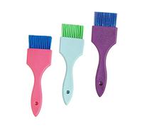 Beavorty 3 Piezas cepillo de aceite permanente estilo cepillo para el pelo herramientas para teñir el cabello cepillos para el cabello tijeras accesorios de salón teñido de peluquería nylon