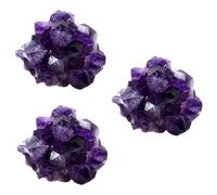 Beavorty 3 Piezas De Amatista Natural De Uruguay Piedra De Cristal Piedras De Cristal Naturales Adorno De Cristal De Amatista De Uruguay Piedra En Bruto Decoración Crisatl Natural