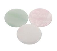 Beavorty 3 Piezas Jade Stone Pallets para Extensiones de Pestañas Soporte Redondo para Pegamento con Base Antideslizante Herramienta Profesional para Salones y Personal