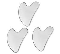 Beavorty 3 Piezas Masajeador Facial Genuino Rascador De Cabeza Máscara Utilización De Tazas Cuerpo Herramienta Agente De Mudanzas Vacío Batidor Hombres Fregar Amortiguación Acero Inoxidable