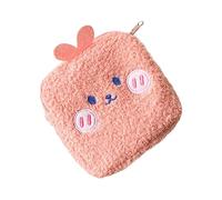 Beavorty 3 Piezas Paquete de toallas higiénicas pequeño pañal señoras neceser maquillaje makeup bag travel kit bolsa de almohadilla de lactancia bolsa de almohadilla de tampón Felpa rosa