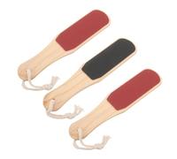 Beavorty 3 piezas Removedor Callos Madera Doble Cara Exfoliador Pies Masajeador Mango Ergonómico para Eliminar Durezas y Muerta Mujeres y Hombres